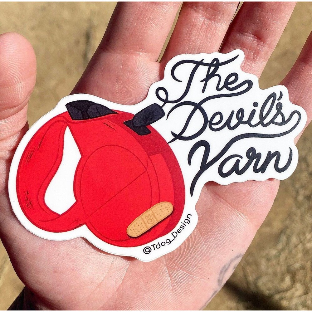 The Devil’s Yarn - Flexi leash Illustrated Sticker